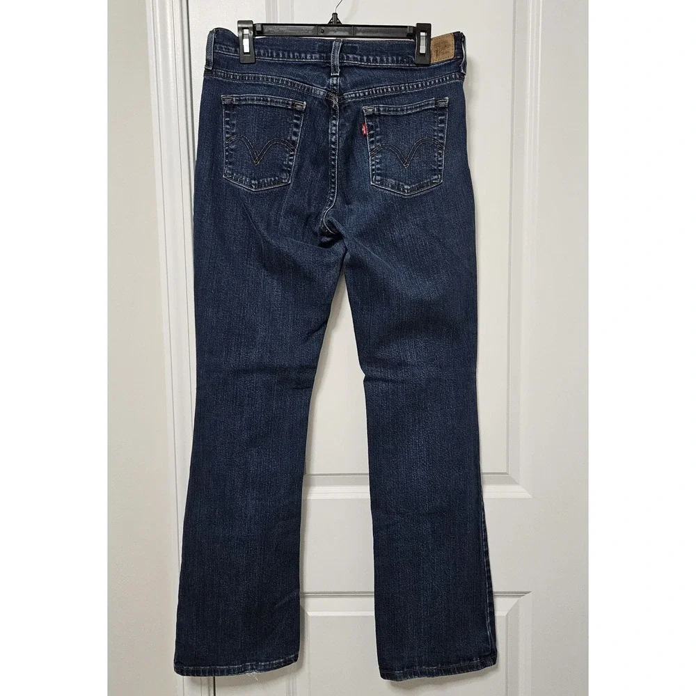 Levi's Jeans Women 8 Long Dark Blue 515 Bootcut Mid Rise Stretch Denim‎ Western